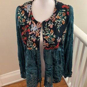 Anthropologie Ania. A floral cardigan long sleeve